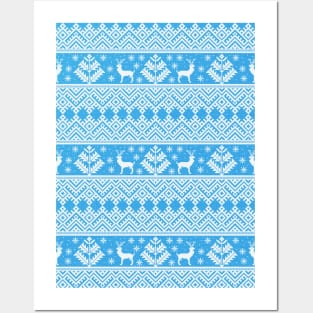 Ethnic blue ornament #5 Posters and Art